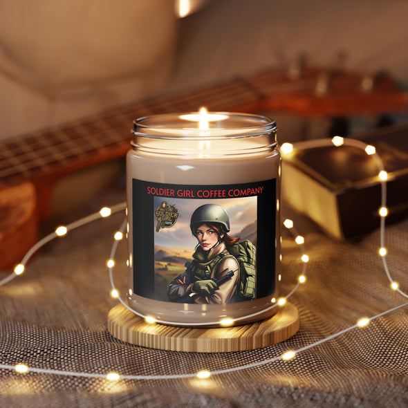 Scented Candle - Soldier Girl Coffee Company Candle for Strength and Empowerment 9oz