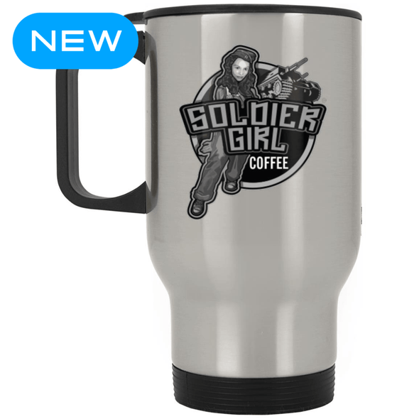 Soldier Girl Coffee XP8400S Silver Stainless Travel Mug (6814349099201)
